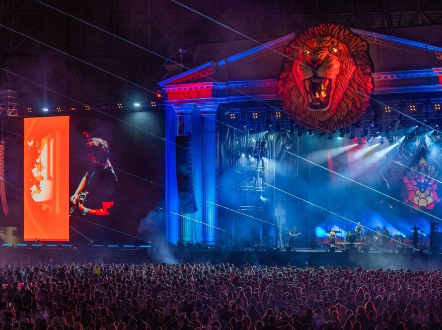 Concert cu jocuri de lumini la IntenCity Festival, ediție precedentă